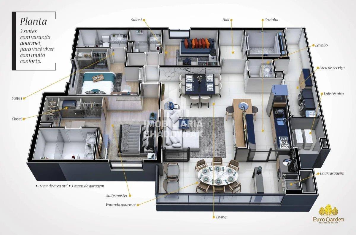 Apartamento, 3 quartos, 117 m² - Foto 4
